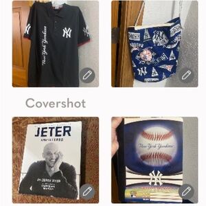 4 piece=NY Yankees Polo szM+📖Jeter 237p unfiltered+NY📖+⭐️bag